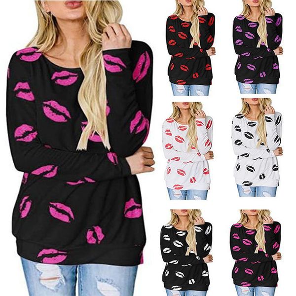 2021 autumn and winter t-shirt lips graffiti casual loose around the long neck female hoodie sleeve 1nha, White
2021 autumn and winter t-shirt lips graffiti casual loose around the long neck female hoodie sleeve 1nha, White