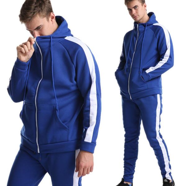 new fashion hoodie men's casual jogging long sleeve patchwork jacket hoodie sports suit sports shirt + pants suit, Black
new fashion hoodie men's casual jogging long sleeve patchwork jacket hoodie sports suit sports shirt + pants suit, Black