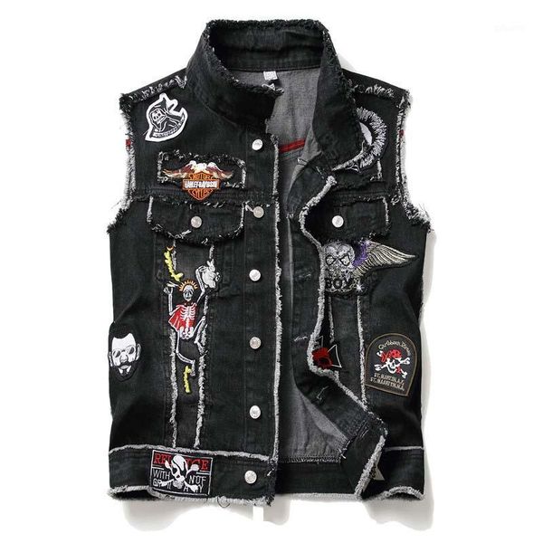 kiovno men hip hop embroidery denim vest fashion black embroidery waistcoats for male sleeves jeans jackets streetwear washed1, Black;white
kiovno men hip hop embroidery denim vest fashion black embroidery waistcoats for male sleeves jeans jackets streetwear washed1, Black;white