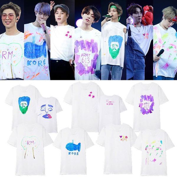 kpop bangtan boys same graffiti t-shirt 5th muster busan seoul concert o-neck short-sleeved t-shirt summer unisex, White
kpop bangtan boys same graffiti t-shirt 5th muster busan seoul concert o-neck short-sleeved t-shirt summer unisex, White