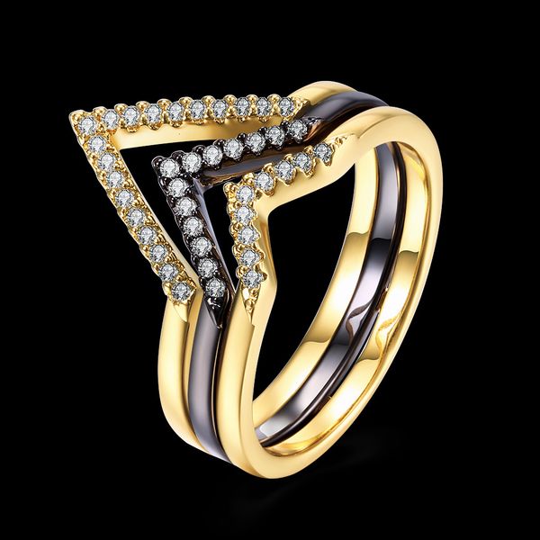women's personality design gold triangle 3factory ring set fashion party rings jewelry accessories ing, Silver
women's personality design gold triangle 3factory ring set fashion party rings jewelry accessories ing, Silver