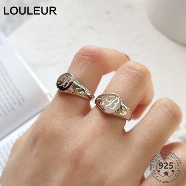 louleur 925 sterling silver customizable english letters rings simple personality rings for women jewelry can be customized, Slivery;golden
louleur 925 sterling silver customizable english letters rings simple personality rings for women jewelry can be customized, Slivery;golden