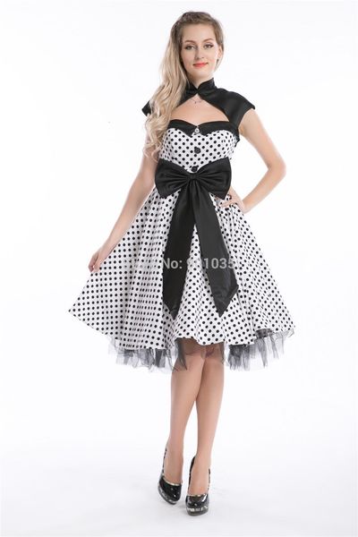 r1019 rockabilly dress 50s white black polka dot retro dress size 8-24 drop shipping good quality, Black;gray
r1019 rockabilly dress 50s white black polka dot retro dress size 8-24 drop shipping good quality, Black;gray