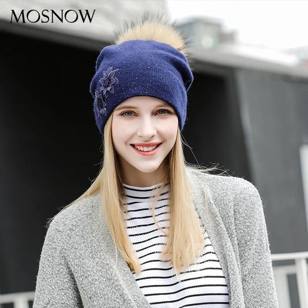 beanie/skull caps winter women hats knitted beanie cap embroidery wool fur pompom hat with rhinestone flower fashion warm female skullies, Blue;gray
beanie/skull caps winter women hats knitted beanie cap embroidery wool fur pompom hat with rhinestone flower fashion warm female skullies, Blue;gray