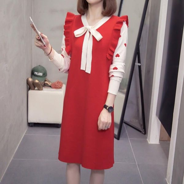 casual dresses patchwork bow sweater women's long sleeve v-neck ladies high street autumn women knitting vestidos plus size 4xl, Black;gray
casual dresses patchwork bow sweater women's long sleeve v-neck ladies high street autumn women knitting vestidos plus size 4xl, Black;gray