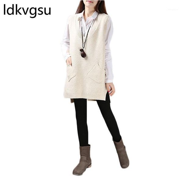 korean sleeveless knitted vest women 2019 autumn sweater v neck pullovers split casual loose dress female waistcoat f0751, Black;white
korean sleeveless knitted vest women 2019 autumn sweater v neck pullovers split casual loose dress female waistcoat f0751, Black;white