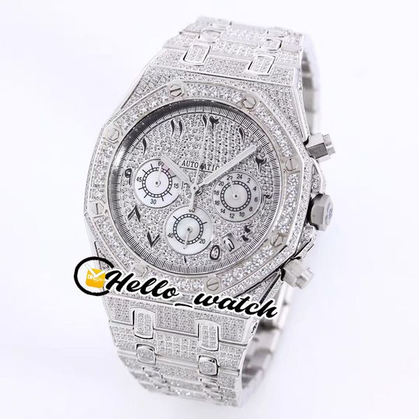 new full iced out vs moissanite diamond pave steel case arabic numerals markers dial vk quartz chronograph mens watch satch hello_watch, Slivery;brown
new full iced out vs moissanite diamond pave steel case arabic numerals markers dial vk quartz chronograph mens watch satch hello_watch, Slivery;brown
