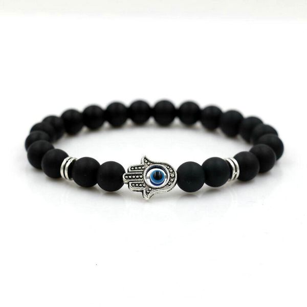 hamsa matte onyx lava stone 8mm men lucky of hand beads blue eyes chakra lovers energy bracelets pulseira, Black
hamsa matte onyx lava stone 8mm men lucky of hand beads blue eyes chakra lovers energy bracelets pulseira, Black