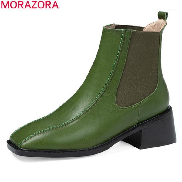 boots morazora women 2021 genuine leather thick heels square toe ladies shoes autumn winter slip-on ankle1, Black
boots morazora women 2021 genuine leather thick heels square toe ladies shoes autumn winter slip-on ankle1, Black