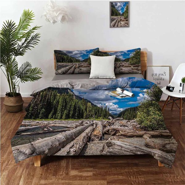 nature theme driftwood on a river the cloudy sky and trees landscape printbedding 3-piece set
nature theme driftwood on a river the cloudy sky and trees landscape printbedding 3-piece set