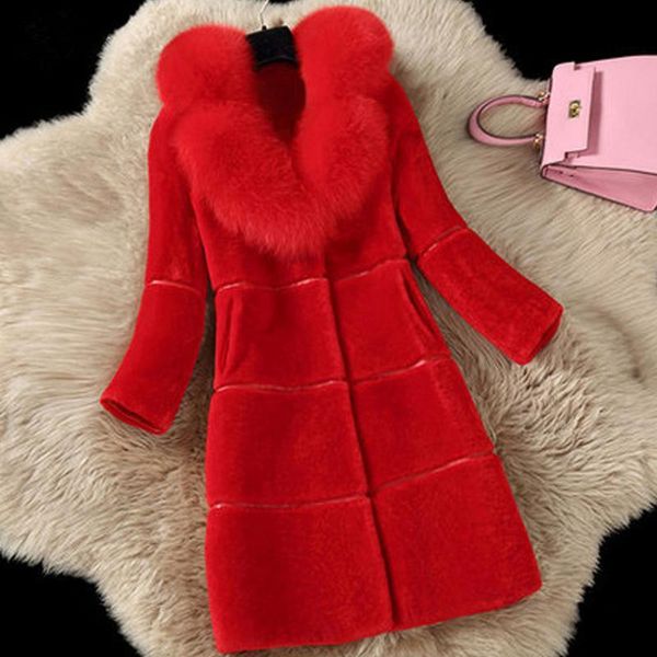 women faux coat elegant thick warm fashion outerwear long fake jacket 2020 new temperament girl feminine coat dating clothing, Black
women faux coat elegant thick warm fashion outerwear long fake jacket 2020 new temperament girl feminine coat dating clothing, Black