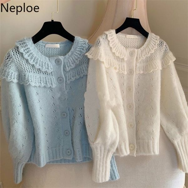 neploe korean sweet ruffle sweater coat hollow-out women cardigans single breasted long sleeve knitted clothes autumn 201223, White;black
neploe korean sweet ruffle sweater coat hollow-out women cardigans single breasted long sleeve knitted clothes autumn 201223, White;black