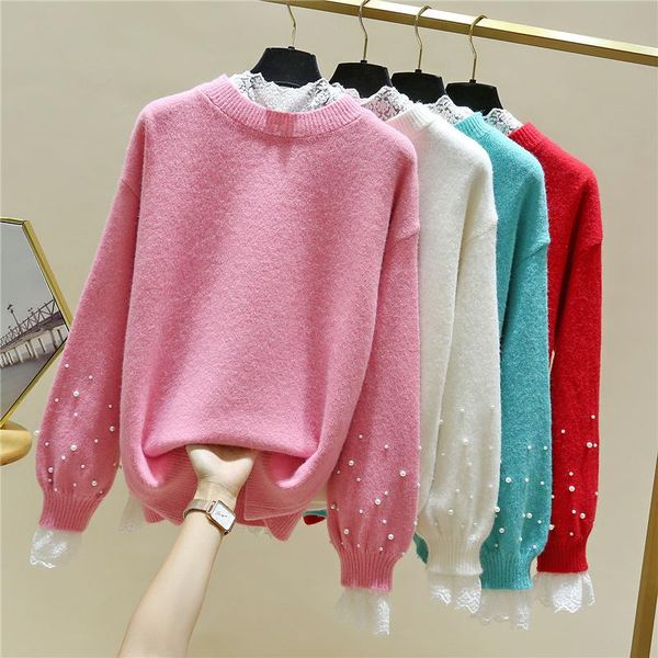 women's sweaters autumn/winter holiday two women wear outside loose languid is lazy wind bud silk turtleneck sweater sweet girl, White;black
women's sweaters autumn/winter holiday two women wear outside loose languid is lazy wind bud silk turtleneck sweater sweet girl, White;black