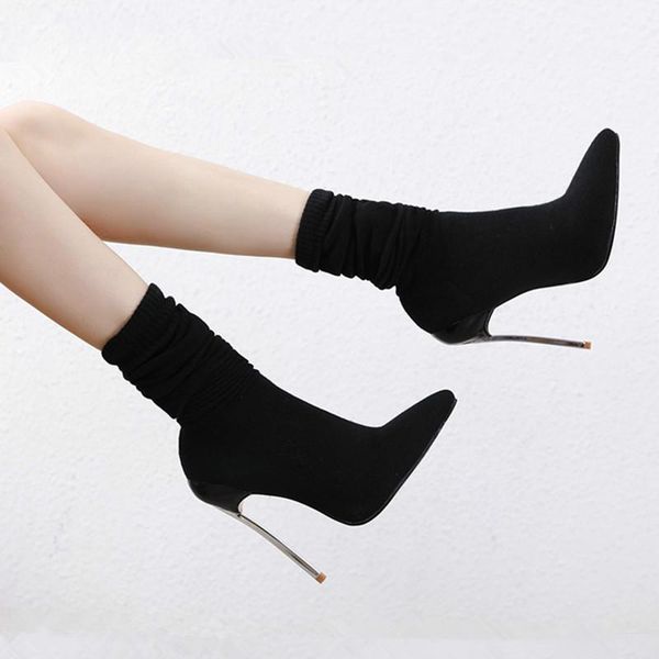 13cm ultra high heels women boots woollen knitting stretch over the knee boots autumn winter big size thigh high shoes, Black
13cm ultra high heels women boots woollen knitting stretch over the knee boots autumn winter big size thigh high shoes, Black