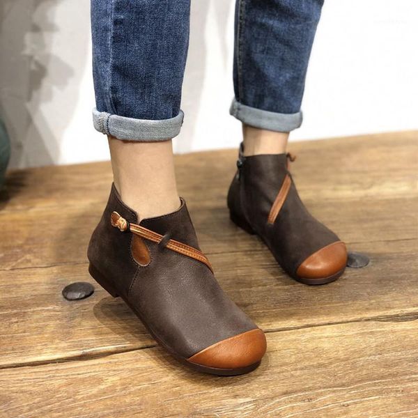 boots 6066-23 artistic handmade leather short retro round head flat button cotton linen casual all-match women's shoes1, Black
boots 6066-23 artistic handmade leather short retro round head flat button cotton linen casual all-match women's shoes1, Black