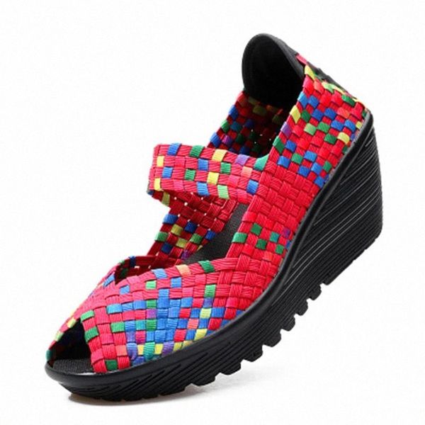 spring summer breathable wedges increased thick platform women shoes mixed colors handmade weave casual shoes tenis feminino #z22n
spring summer breathable wedges increased thick platform women shoes mixed colors handmade weave casual shoes tenis feminino #z22n