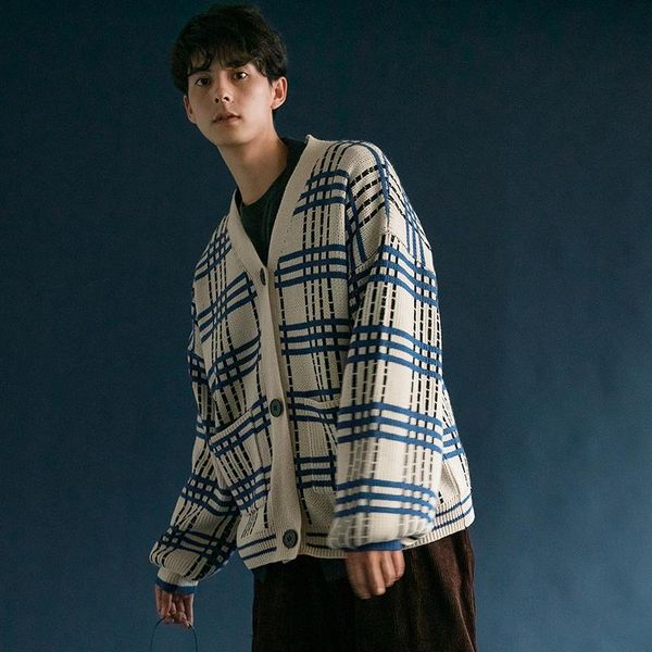 men's sweaters vintage casual man loose fashion cardigan winter oversized long sleeve pull hiver clothing db60my, White;black
men's sweaters vintage casual man loose fashion cardigan winter oversized long sleeve pull hiver clothing db60my, White;black
