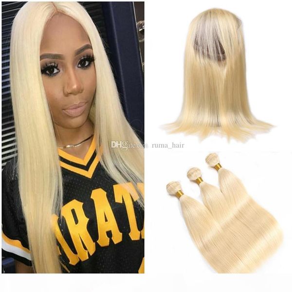 613 blonde silky straight hair bundles with 360 lace frontal 4pcs lot pre plucked 360 lace band frontal with human hair extension, Black;brown
613 blonde silky straight hair bundles with 360 lace frontal 4pcs lot pre plucked 360 lace band frontal with human hair extension, Black;brown