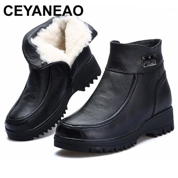 ceyaneao2020new winter ankle boots women snow boots natural wool genuine leather wedge platform heel zipper warmshort bootse12581, Black
ceyaneao2020new winter ankle boots women snow boots natural wool genuine leather wedge platform heel zipper warmshort bootse12581, Black