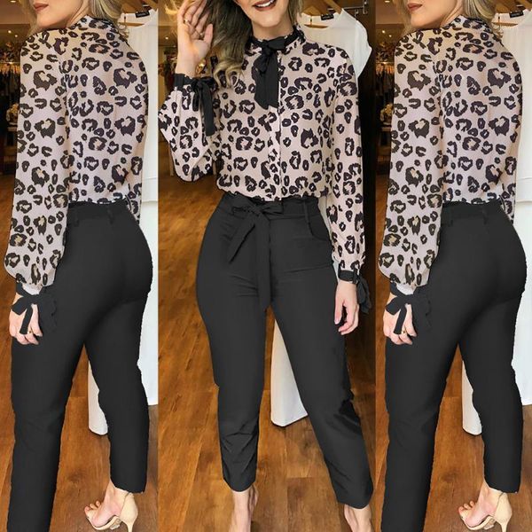 office women clothing set suits 2 piece leopard printed ladies clothes long sleeve formal female outfits set autumn d301, Gray
office women clothing set suits 2 piece leopard printed ladies clothes long sleeve formal female outfits set autumn d301, Gray