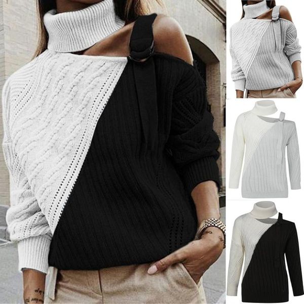fashion turtleneck knitted sweater casual winter cold shoulder pullover ladies female streetwear women long sleeve blusas jumper, White;black
fashion turtleneck knitted sweater casual winter cold shoulder pullover ladies female streetwear women long sleeve blusas jumper, White;black