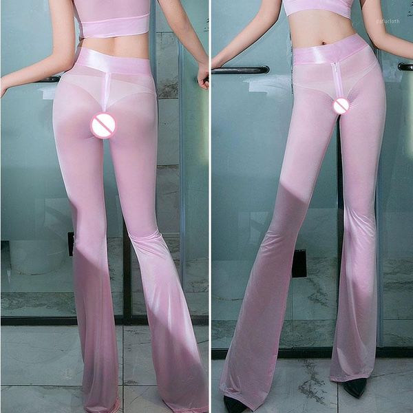 shiny zipper open crotch flare pants hollow out crotchless smooth hips capris high waist see through pants f201, Black;white
shiny zipper open crotch flare pants hollow out crotchless smooth hips capris high waist see through pants f201, Black;white