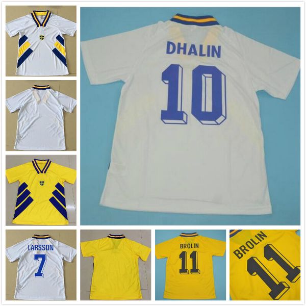1994 world cup sweden retro version soccer jerseys home #10 dahlin #11 brolin #7 larsson soccer shirt customized football uniform, Black;yellow
1994 world cup sweden retro version soccer jerseys home #10 dahlin #11 brolin #7 larsson soccer shirt customized football uniform, Black;yellow