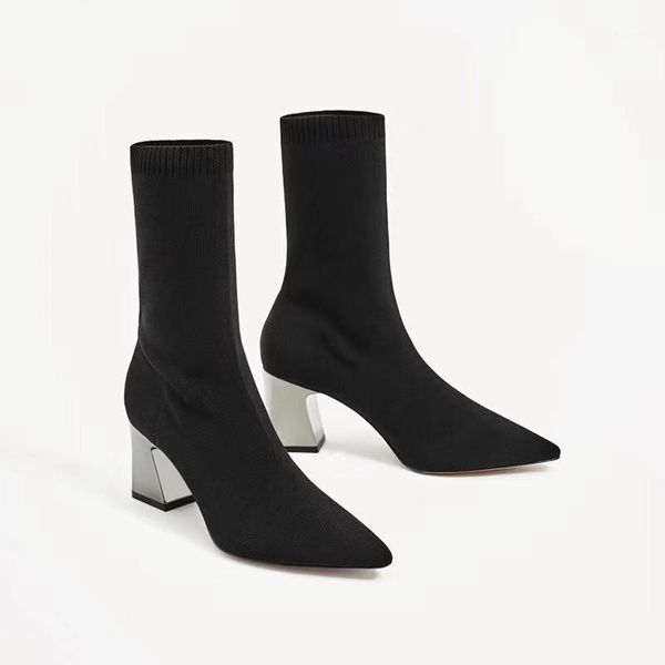 boots spring and autumn short for women's thick heel elastic pointed knitted socks boots, net red high medium1, Black
boots spring and autumn short for women's thick heel elastic pointed knitted socks boots, net red high medium1, Black