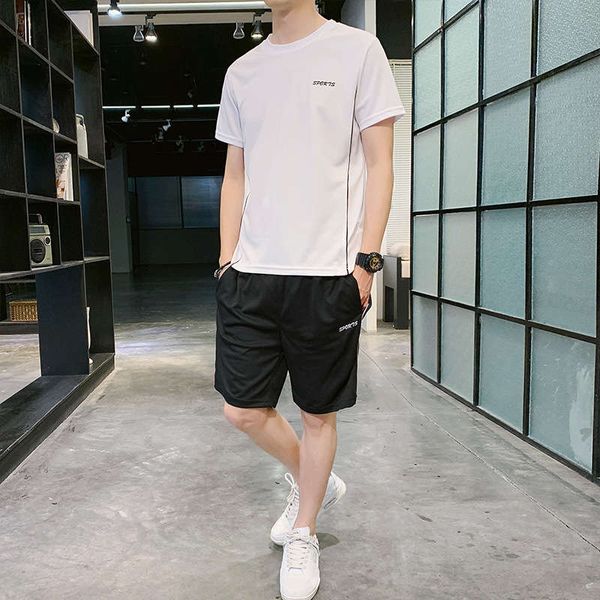 quick dry trend casual and versatile summer men's short sleeves with cool running suit sportswear, Gray
quick dry trend casual and versatile summer men's short sleeves with cool running suit sportswear, Gray