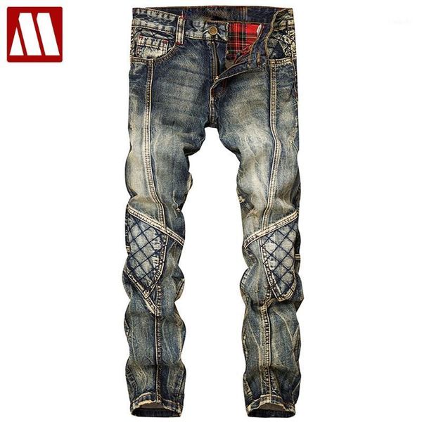 new patchwork denim jeans for men biker skinny ripped jeans punk mens plaid designer pants clothing splice pants hip hop1, Blue
new patchwork denim jeans for men biker skinny ripped jeans punk mens plaid designer pants clothing splice pants hip hop1, Blue