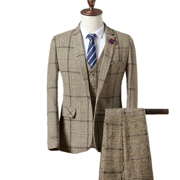 blazers pants vest sets / fashion men's casual boutique business plaid suit jacket coat trousers waistcoat 3 pieces sets c18122501, White;black
blazers pants vest sets / fashion men's casual boutique business plaid suit jacket coat trousers waistcoat 3 pieces sets c18122501, White;black