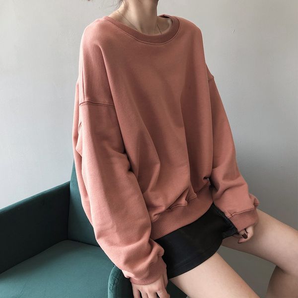 2021 new autumn long sleeve casual hoodies o-neck pure color basic loose style women sweatshirt qmkd, White
2021 new autumn long sleeve casual hoodies o-neck pure color basic loose style women sweatshirt qmkd, White