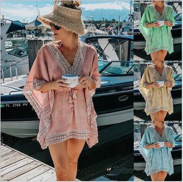 women summer lace v neck bikini cover up swimwear bathing suit beach drop shipping good quality, Black;gray
women summer lace v neck bikini cover up swimwear bathing suit beach drop shipping good quality, Black;gray