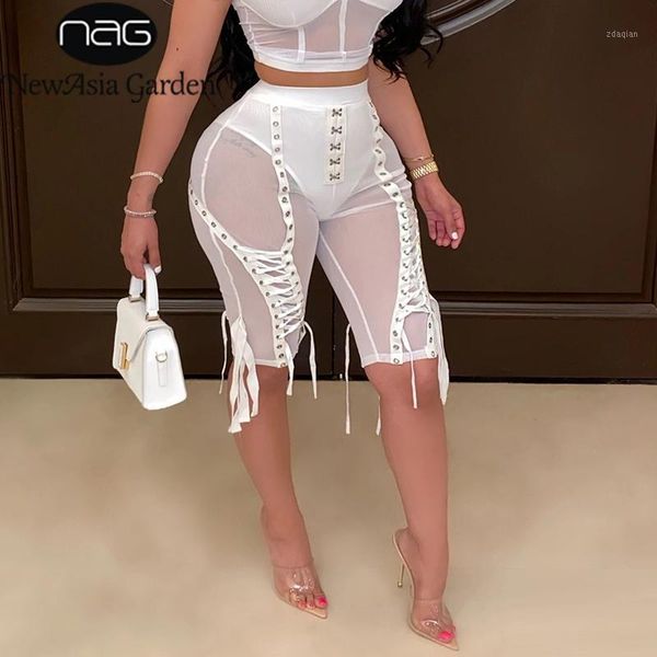 women's shorts asia sheer mesh women summer punk high waist short pants thong two piece clubwear eyelet tie up white 20211, White;black
women's shorts asia sheer mesh women summer punk high waist short pants thong two piece clubwear eyelet tie up white 20211, White;black