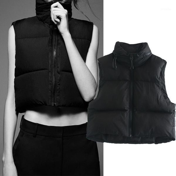 2021 women sleeveless vest winter warm black short cotton padded jacket female veats mandarin collar sleeveless waistcoat1, Black;white
2021 women sleeveless vest winter warm black short cotton padded jacket female veats mandarin collar sleeveless waistcoat1, Black;white