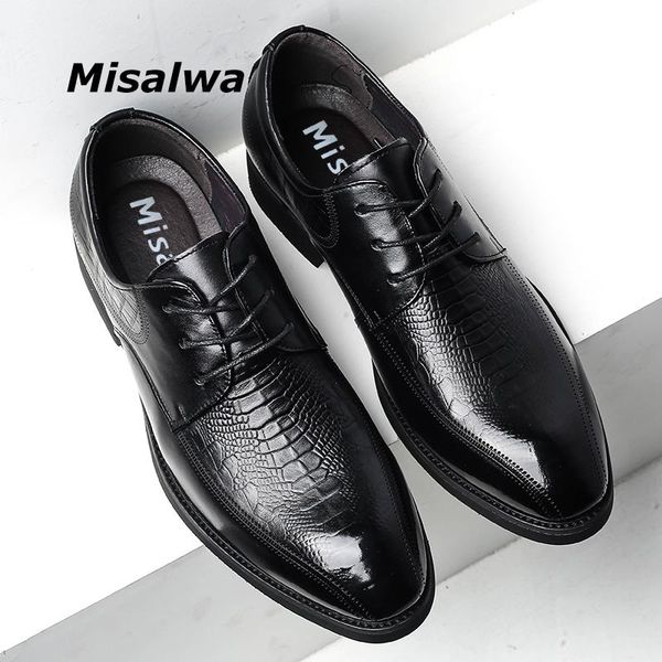 dress shoes misalwa genuine leather men suit derby crocodile pattern business for oxford formal footwear, Black
dress shoes misalwa genuine leather men suit derby crocodile pattern business for oxford formal footwear, Black