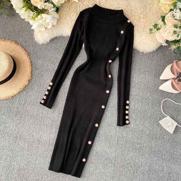 старинные тонкие офисные кнопки осень вязаный свитер midi платье bodycon вечеринка с длинным рукавом зимние платья женщин повседневный каран, Black;gray
старинные тонкие офисные кнопки осень вязаный свитер midi платье bodycon вечеринка с длинным рукавом зимние платья женщин повседневный каран, Black;gray