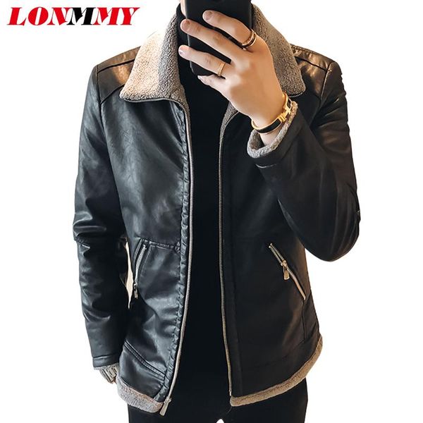 lonmmy fur collar leather jacket men cashmere liner casual winter jacket men coat casaco masculino faux leather pu outerwear, Black
lonmmy fur collar leather jacket men cashmere liner casual winter jacket men coat casaco masculino faux leather pu outerwear, Black