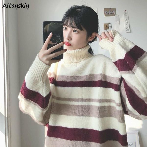 women's sweaters turtleneck women sweet knitted college clothing pullovers female patchwork casual fashion spring 2021 ladies purple, White;black
women's sweaters turtleneck women sweet knitted college clothing pullovers female patchwork casual fashion spring 2021 ladies purple, White;black