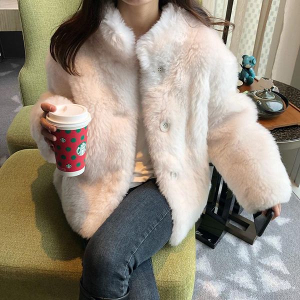 women's fur & faux 2021 arrival real wool coat women fleece jacket winter thick overcoats plus size f1281, Black
women's fur & faux 2021 arrival real wool coat women fleece jacket winter thick overcoats plus size f1281, Black