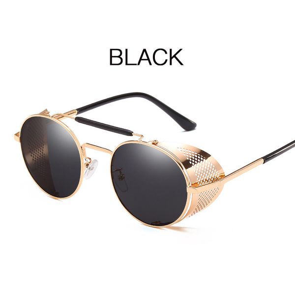 New Style Outdoor Steampunk Glasses Personality Windshield Sunglasses Retro Color Film Reflective Toad Sunglasses G0703