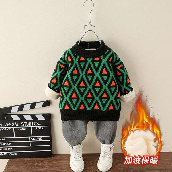 2020 new autumn plush and clothing thickened korean sweater children's winter fashionable top, Blue
2020 new autumn plush and clothing thickened korean sweater children's winter fashionable top, Blue