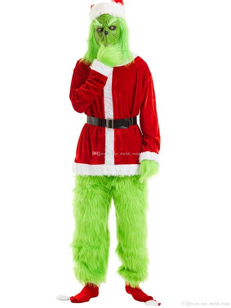 wholesale santa claus christmas the grinch red and green party performance outfit cosplay costume for christmas with gloves
wholesale santa claus christmas the grinch red and green party performance outfit cosplay costume for christmas with gloves