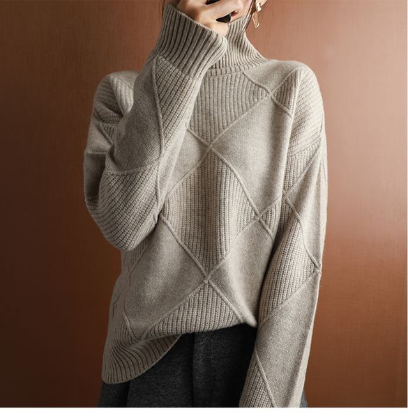 2021 new argyle thicken turtleneck women harajuku jumper autumn winter cashmere cotton blend batwing long sleeve pullover sweater 12p8, White;black
2021 new argyle thicken turtleneck women harajuku jumper autumn winter cashmere cotton blend batwing long sleeve pullover sweater 12p8, White;black