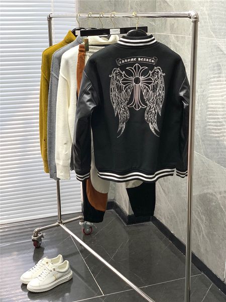 autumn / winter 20 croxin horseshoe badge wing embroidery men's baseball collar long sleeve jacket windbreaker jacket cdls, Black
autumn / winter 20 croxin horseshoe badge wing embroidery men's baseball collar long sleeve jacket windbreaker jacket cdls, Black