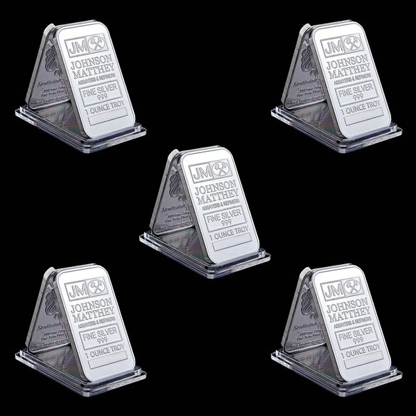 5pcs johnson matthey jm badge craft 1oz silver plated 50mm x 28mm american bar decoration with serial number
5pcs johnson matthey jm badge craft 1oz silver plated 50mm x 28mm american bar decoration with serial number