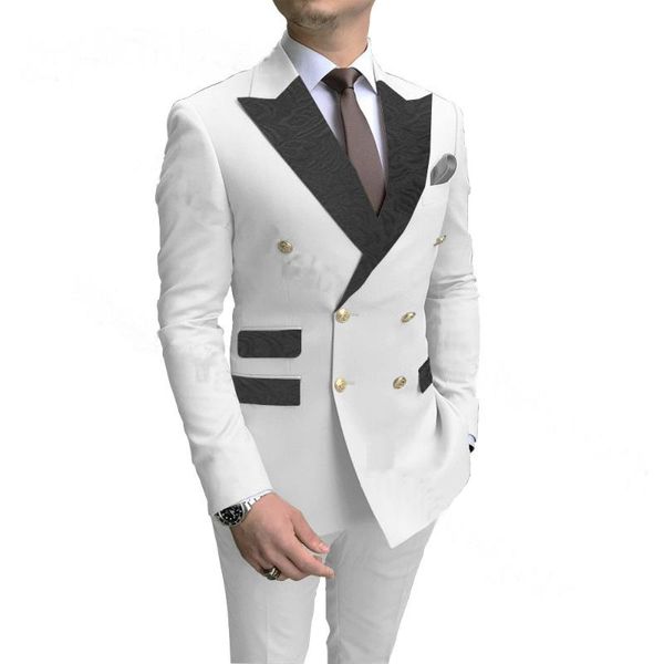 2021 fashion black flower lapel white men wedding prom dress suits double breasted men suits groom party tuxedo 2 pieces set, White;black
2021 fashion black flower lapel white men wedding prom dress suits double breasted men suits groom party tuxedo 2 pieces set, White;black
