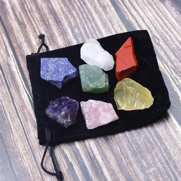1 set natural crystal stone seven chakras black cloth bag large grain unpolished collect qylyah
1 set natural crystal stone seven chakras black cloth bag large grain unpolished collect qylyah