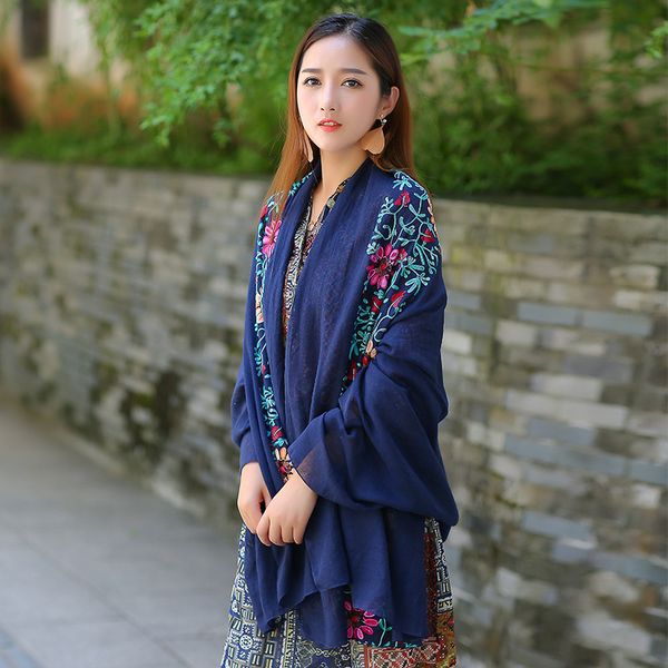 new national imitation cashmere embroidery scarf shawl chinese style tourism scarves, Blue;gray
new national imitation cashmere embroidery scarf shawl chinese style tourism scarves, Blue;gray