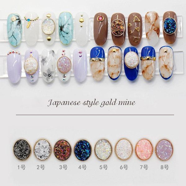 20pcs/lot japanese gold mine manicure nail jewelry 3d resin alloy nail art oval metal art rhinestone decoration charms, Silver;gold
20pcs/lot japanese gold mine manicure nail jewelry 3d resin alloy nail art oval metal art rhinestone decoration charms, Silver;gold